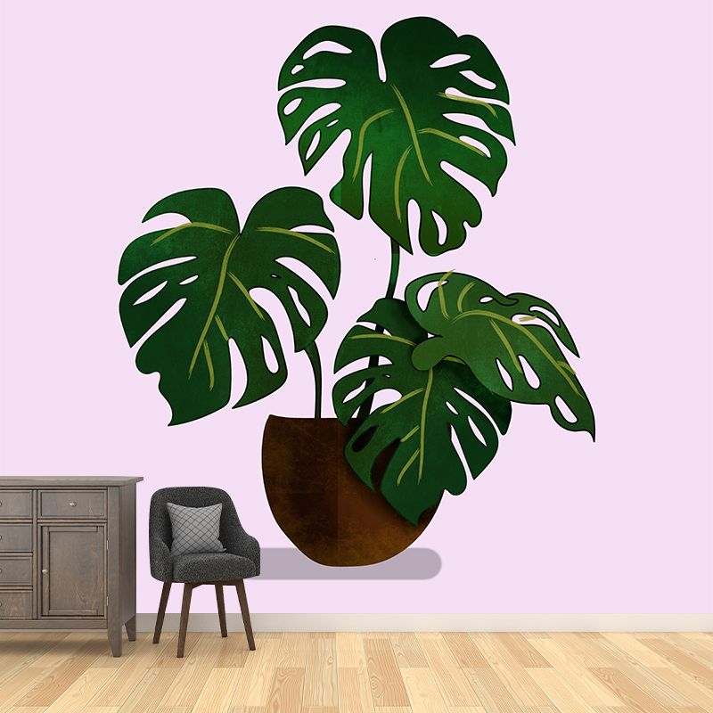 Plant Decorative Wall Mural Wallpaper Sitting Room Wall Mural