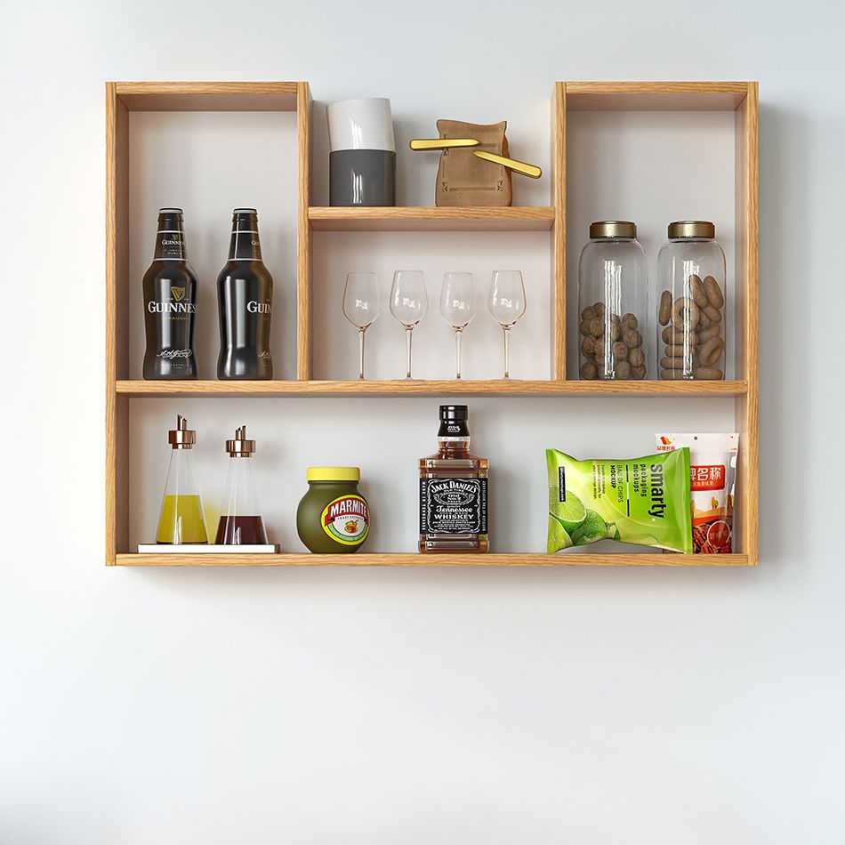 Modern Wooden Bookcase, Geometric Bookshelf for Any Room, 25.5" H X 8" W