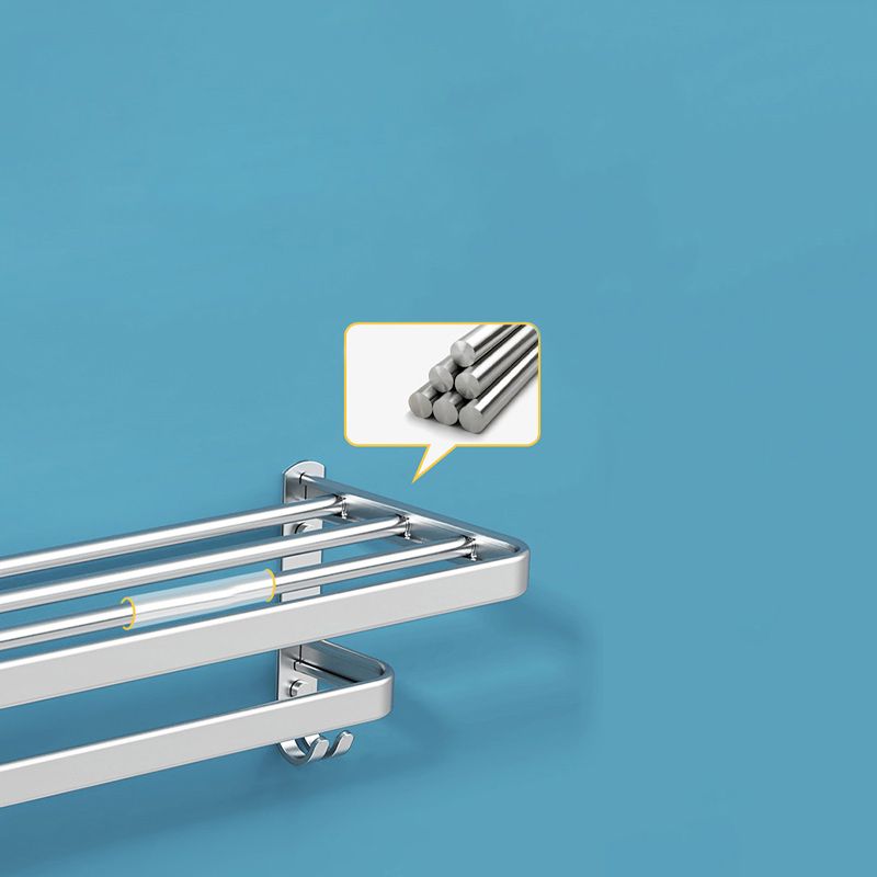 7 Piece Bathroom Accessory Set Modern Aluminum Bathroom Set in Silver