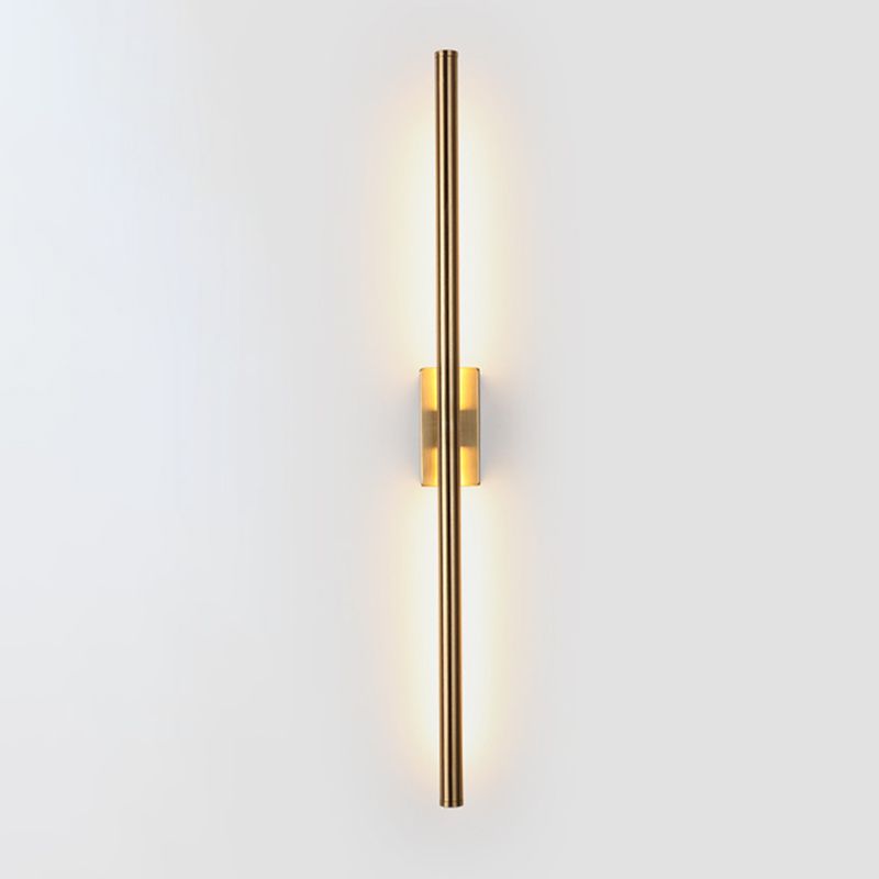 Contemporary Single Bathroom Vanity Light Black/Golden LED Metal Wall Light
