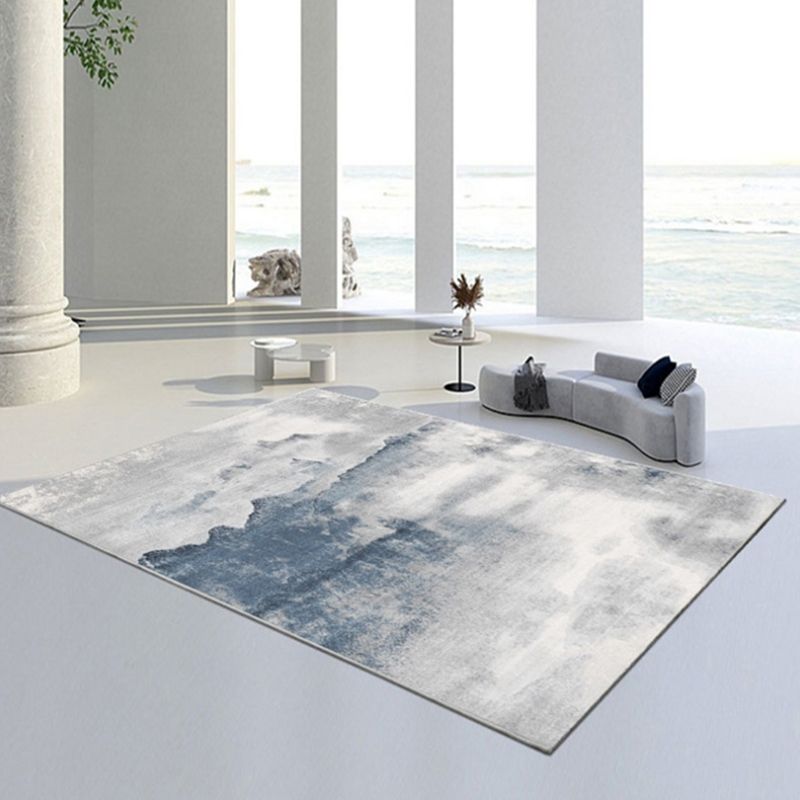 Light Brown Abstract Graphic Rug Polyester Modern Rug for Drawing Room