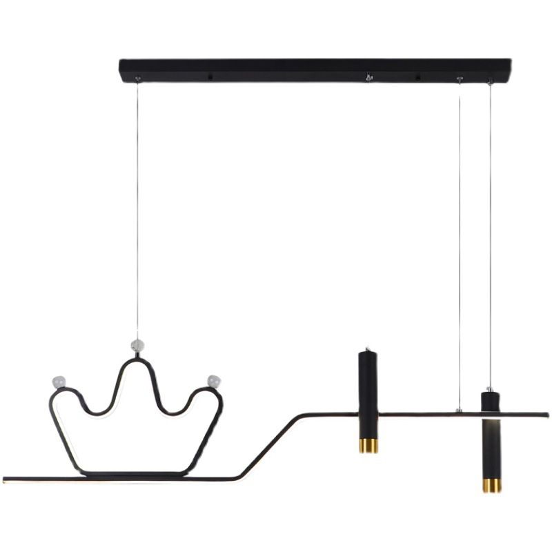 Lámpara de colgante de LED minimalista de metal corona corona para comedor para comedor