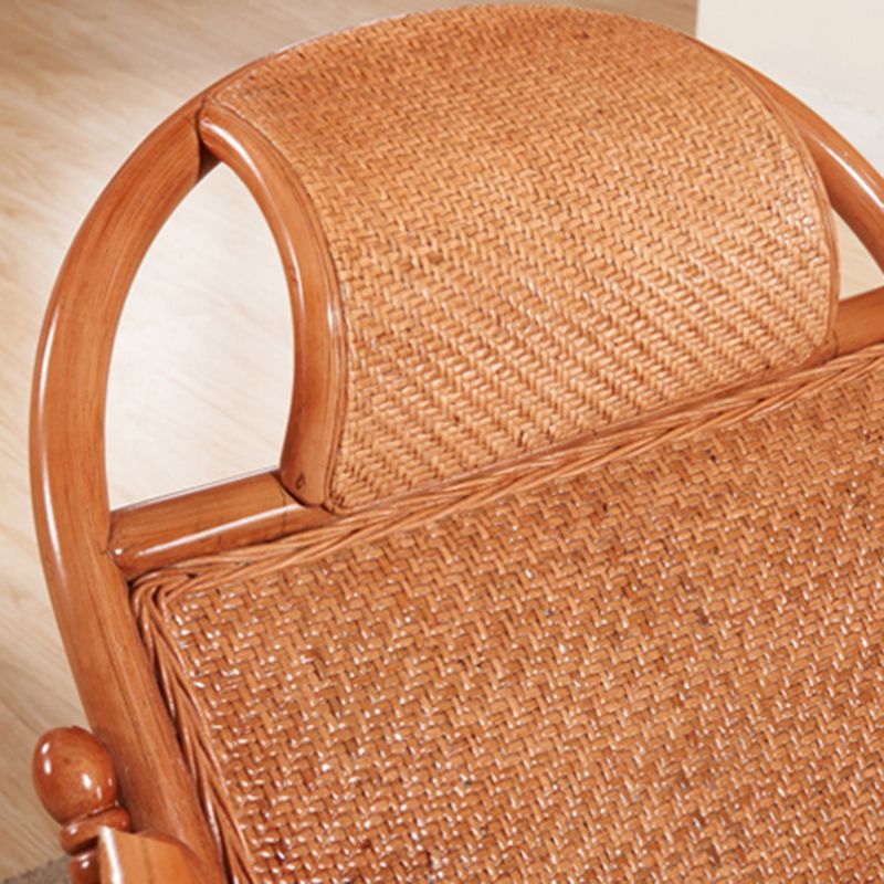 Spindle Antique Rocking Chair Wicker Rocker Chair 24" x 44.5" x  37.8" for Living Room