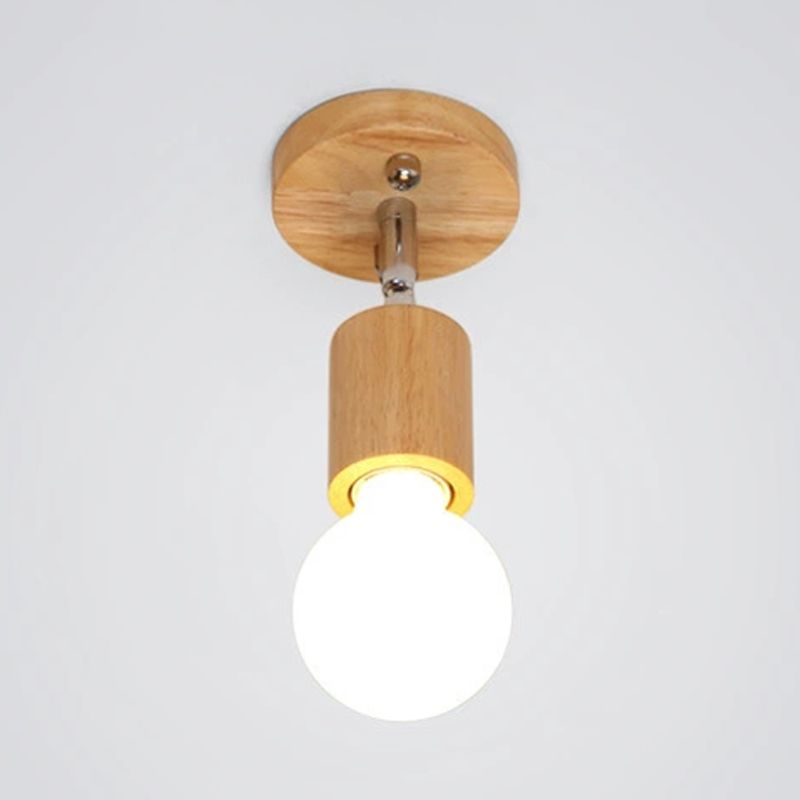 Contemporary Wall Lamp Wooden Wall Vanity Lights for Powder Room