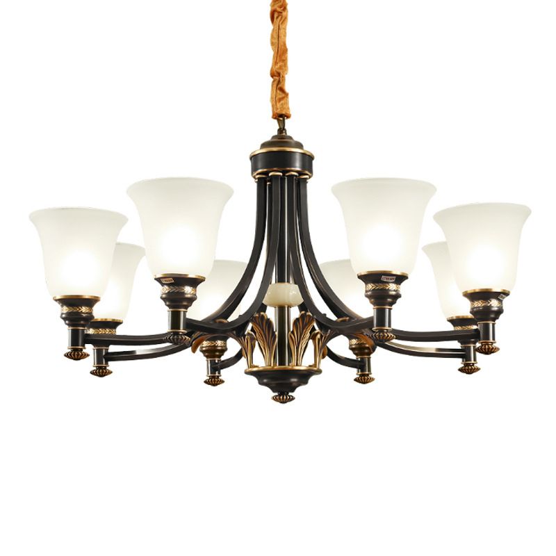 Copper Sputnik Pendant Light in Traditional Classic Style Glass Ceiling Light for Interior Spaces