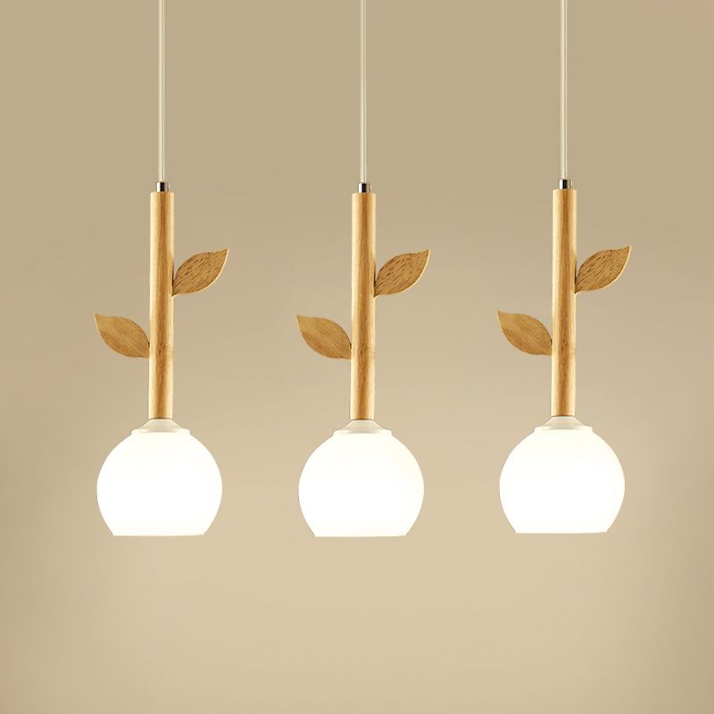 Branch Multi Light hangers moderne stijl hout 3 bollen