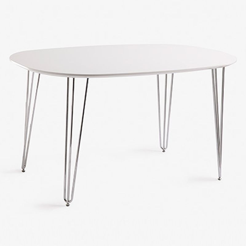 Sintered Stone Modern White Table for Restaurant Oval Dining Table with 4 Legs
