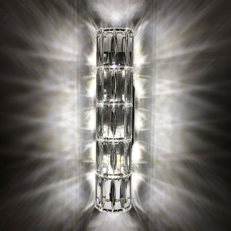 Transparante cilinderwand SCONCE Verlichting Moderne stijl Crystal Wall Mounted Lights