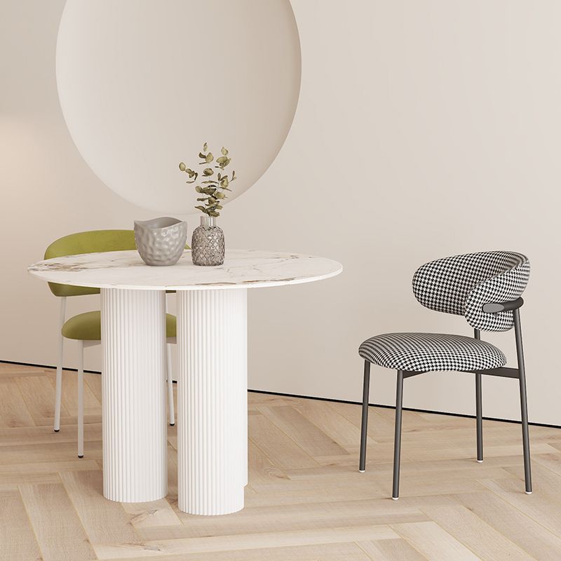 Modern Round Stone Dining Table 1/3 Pieces Dining Set for Dining Room