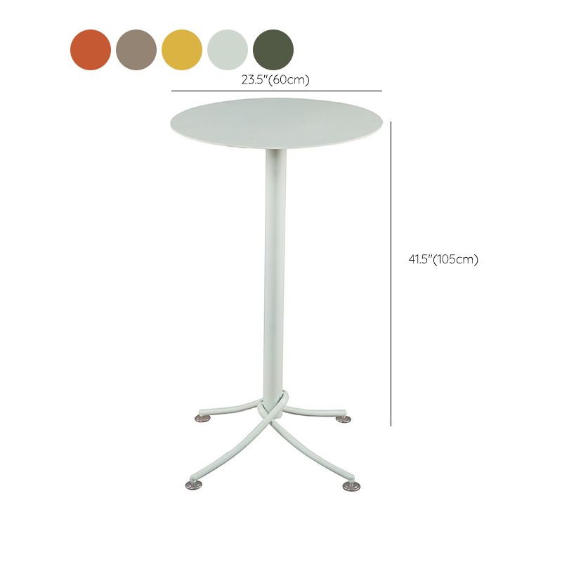 Industrial Outdoor Bar Height Table Metal Bar Table with Pedestal