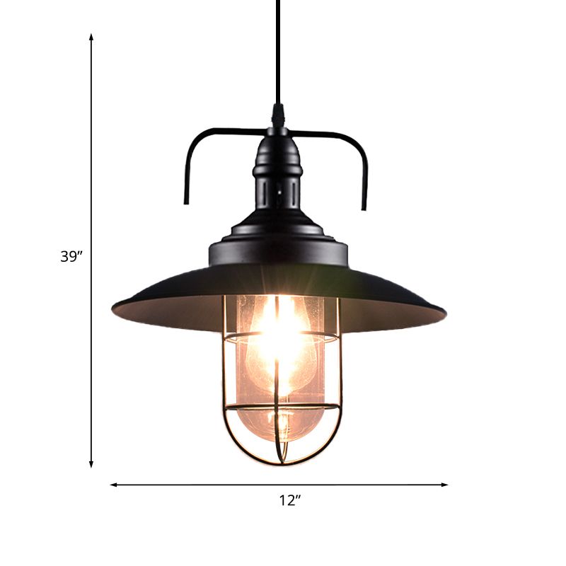1 Testa svasata e filo Cage a sospensione Light Black Finitura nera Nautica IMPICAZIONE INCONTRO