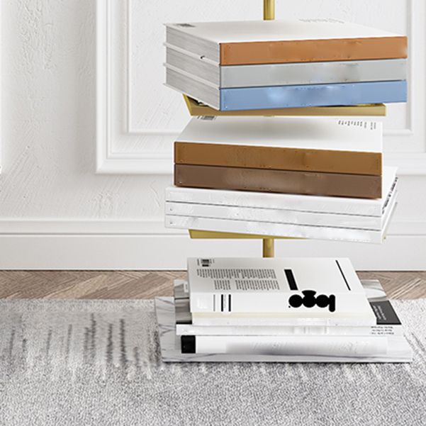 Contemporary Style Bookshelf Invisible Open Back Bookcase for Study Room and Office