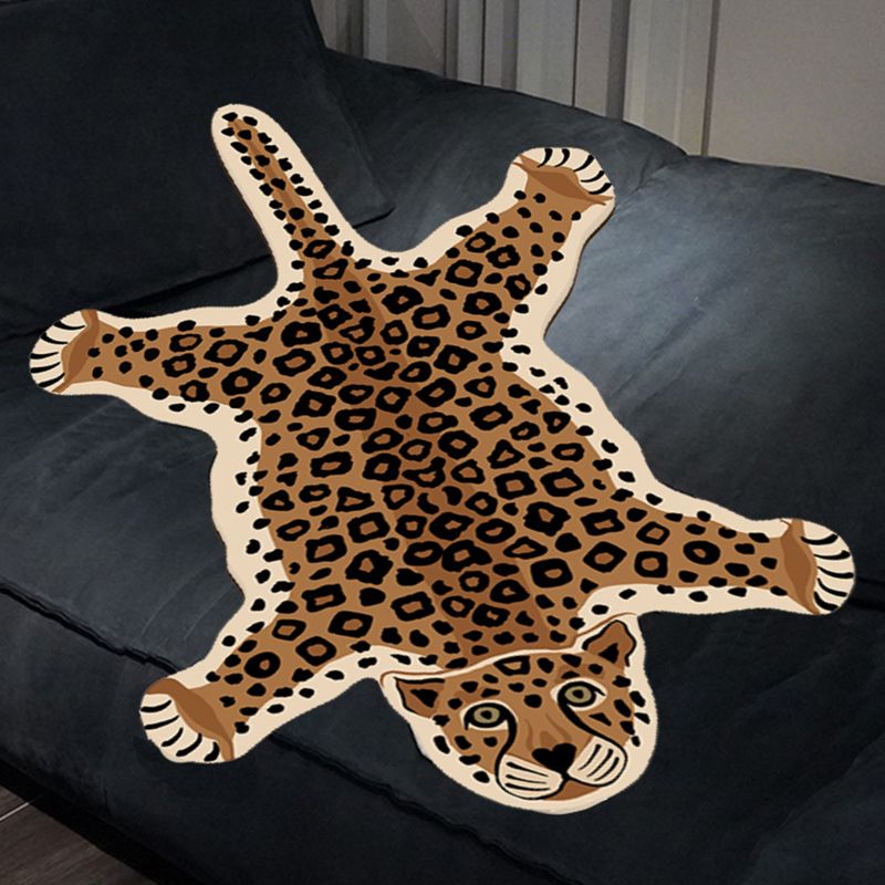 Nieuwe luipaard Gedrukt Trug Polyester binnen Tapijt Non-slip ruggebied Tapijt voor woonkamer