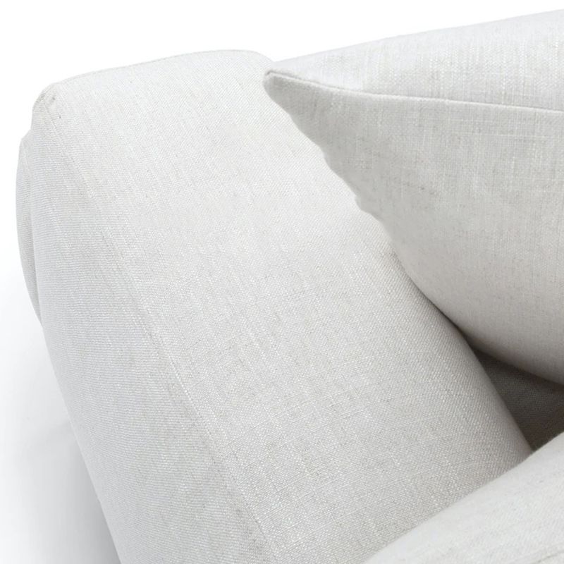 Contemporary Cushions Standard Recessed Arm Sofa for Living Room