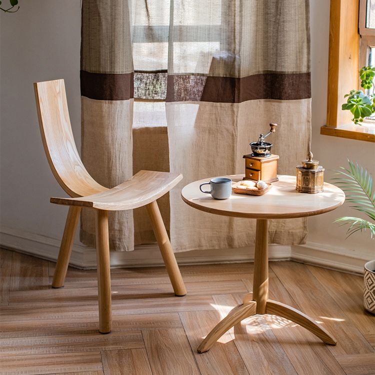 Natural Modern Indoor Dining Side Chair Solid Wood Side Chair