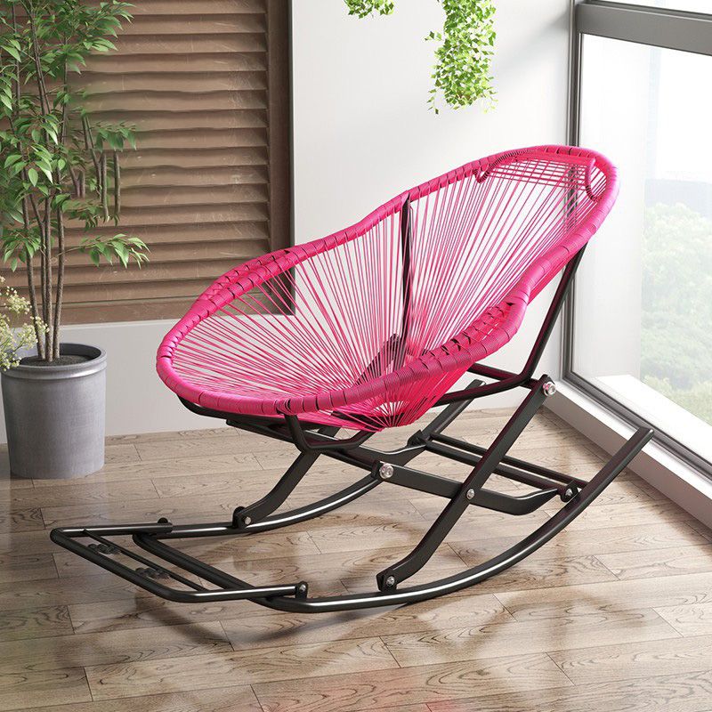 Iron Base Modern Rocking Chair Leisure Lounge Lazy Chair for Balcony