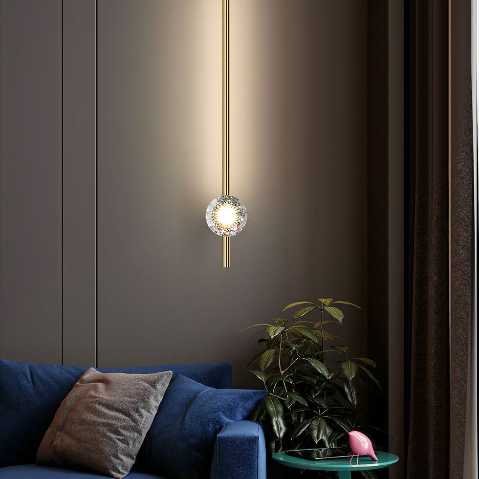 Modern Luxury Style Wall Mounted Light Fixture Copper Flush Mount Wall Sconce for Living Room