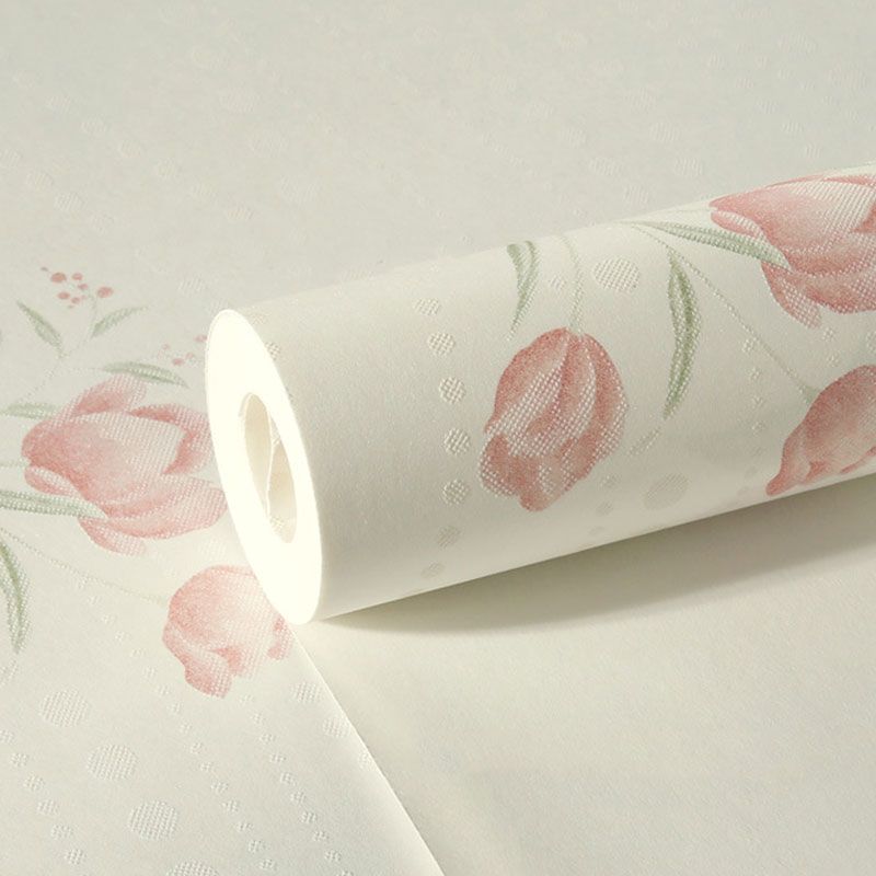 Non-Woven Wall Decor Countryside Non-Pasted Wallpaper with Tiny Blossom Design, 57.1 sq ft.