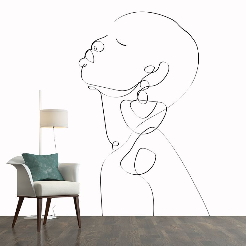 Modern Illustration Mural Wallpaper Portraiture Indoor Wall Mural