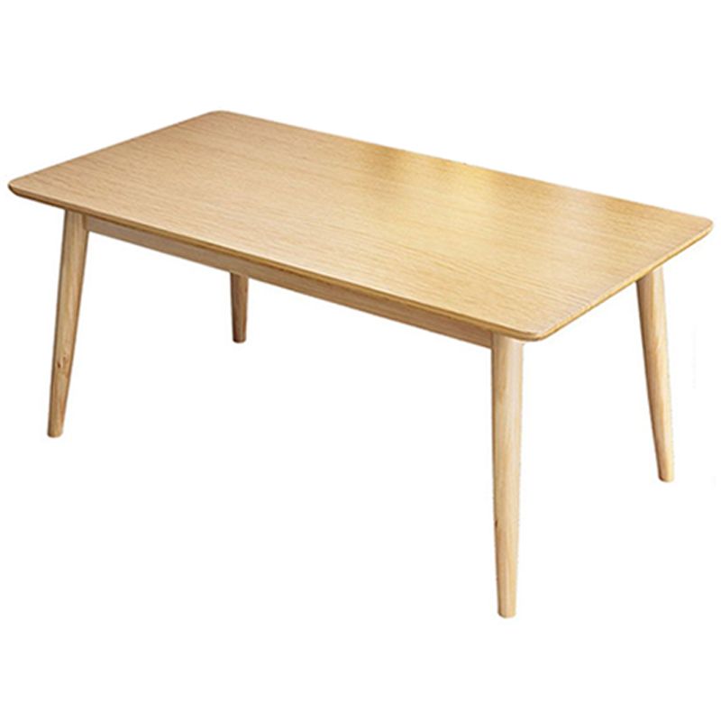 Contemporary Round Dining Table Solid Wood Dinner Table with 4 Legs
