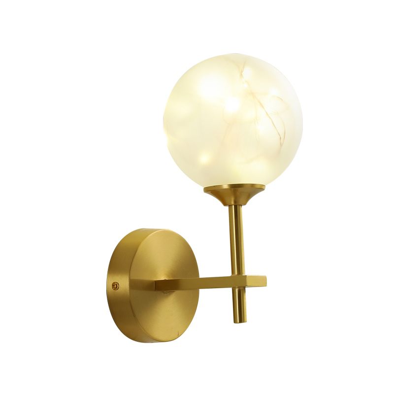 Glass Globe Wall Sconces Modern Style 1 Light Wall Mounted Lamps