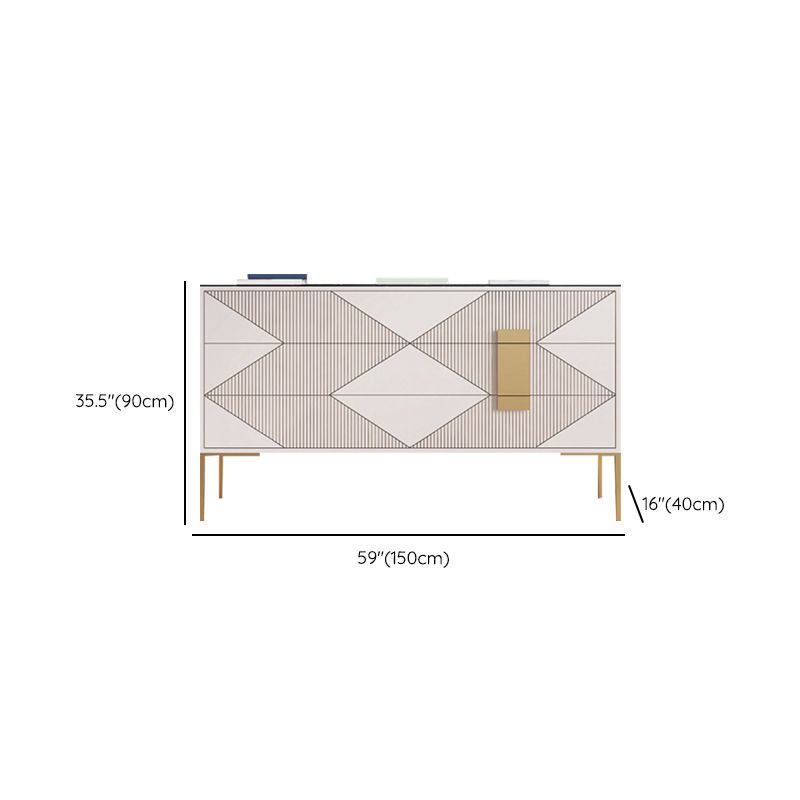 15.6-inch Width Storage Chest Classic Glam Stone Storage Chest Dresser