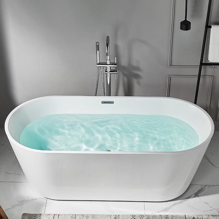 Modern Freestanding Bathtub White Acrylic Bath Tub for Home and Hotel