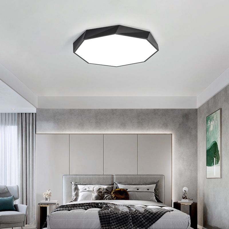 Accesorio de iluminación de techo de montaje empotrado nórdico de montaje empotrado de 1 luz de sombra redonda para dormitorio