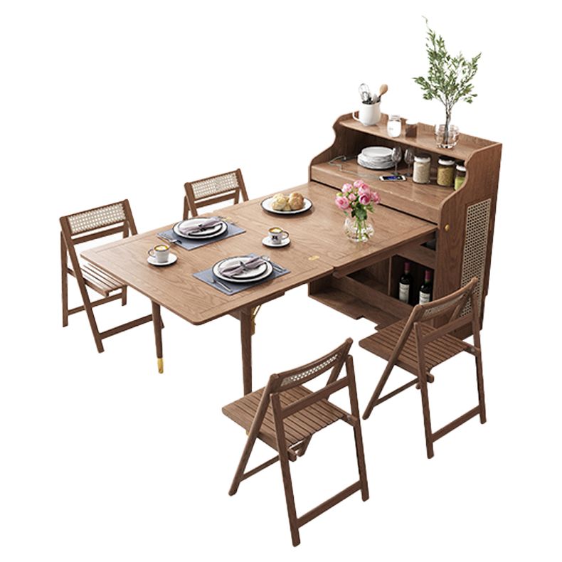 Mesa de comedor de madera rectangular de 55.1 pulgadas Mesa de madera maciza de mediados de siglo Moderno para el hogar