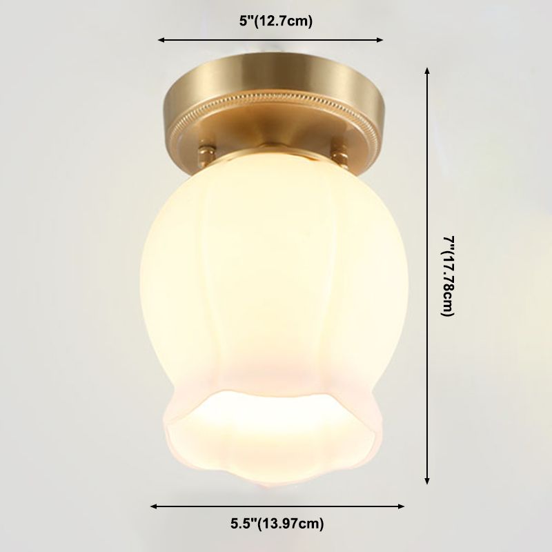 Minimalisme Inbouwlamp Glazen kap Plafondlamparmatuur voor gang
