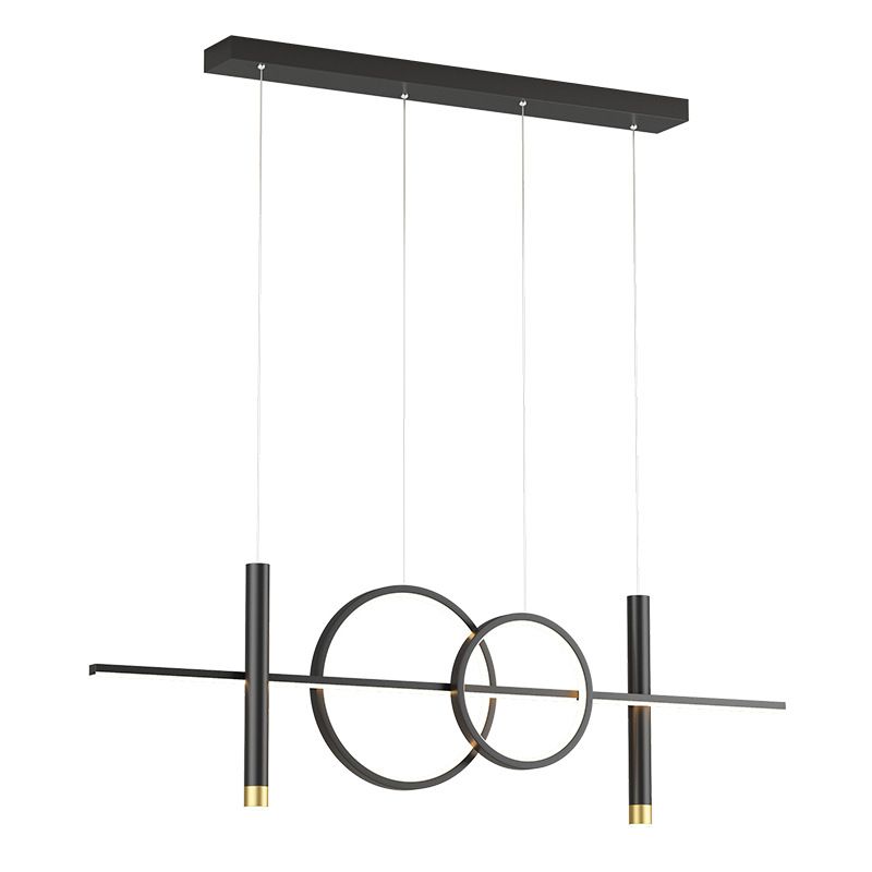 Acrylic Linear Island Light Contemporary Simplicity Hanging Lighting Fixtures for Restaurant