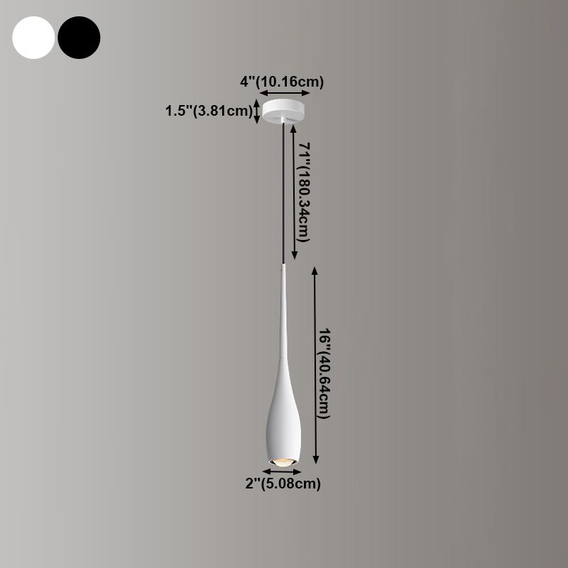 Aluminium nordique moderne suspendu plafonnier mini-pendentif éclairage pour chambre à coucher
