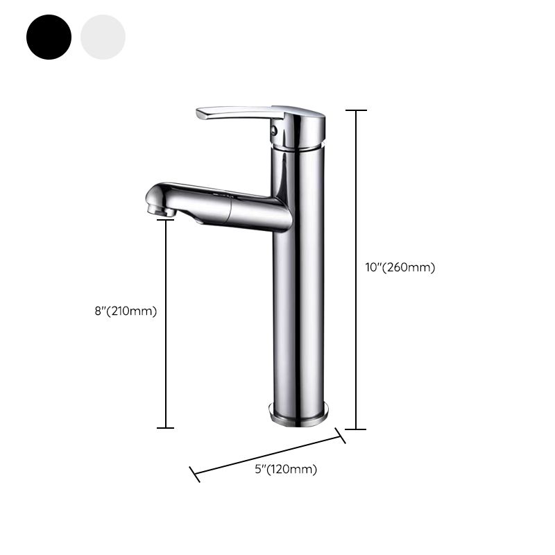 Contemporary Vessel Faucet Pull-out Faucet with One Lever Handle