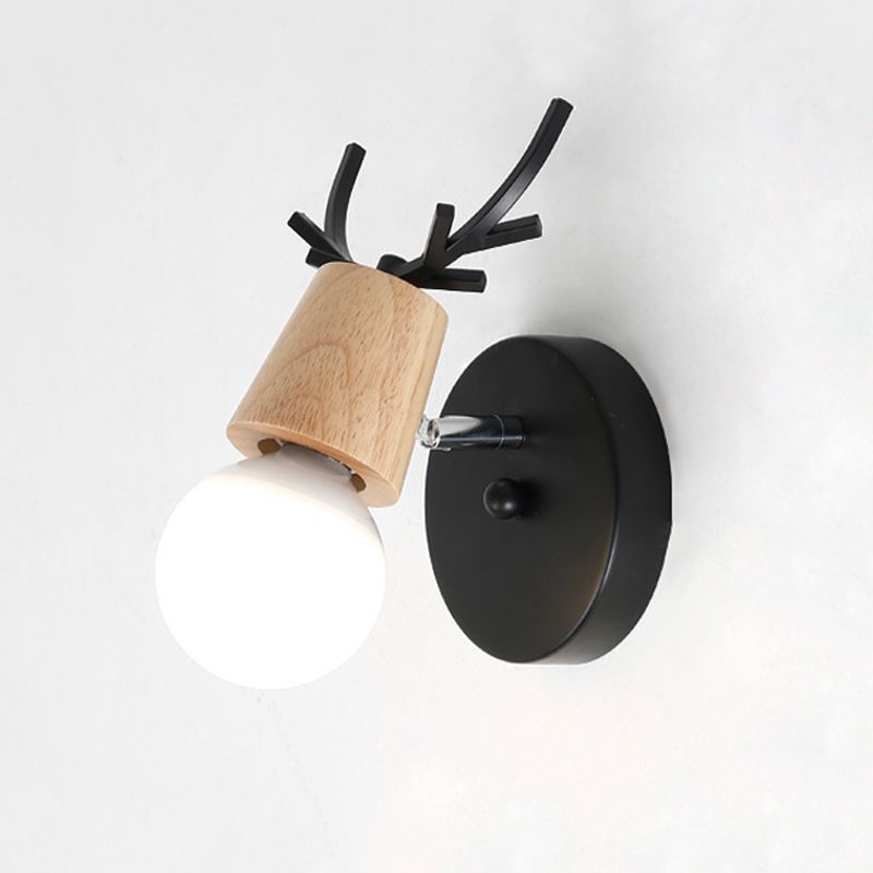 Industrial Wooden Vanity Light Creative Wall Light Sconce for Bathroom