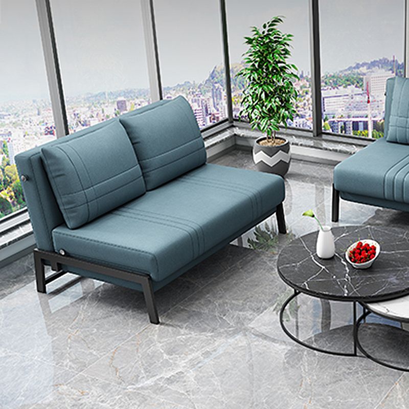 Faux Leather Contemporary Sofa Bed Armless Stain Resistant Bed Sofa Couch