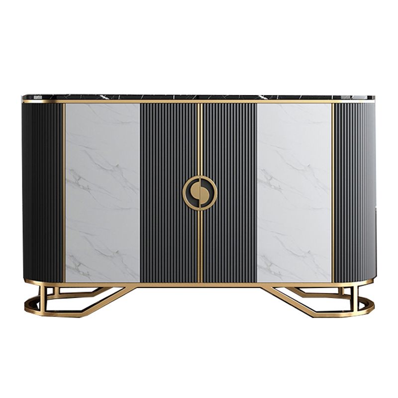 Glam Style Dining Server Stone Top 36-inch Height Buffet Server for Kitchen