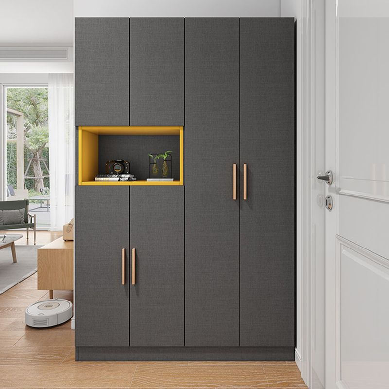 Manufactured Wood Hanging Clothes Rack White and Gray Hanging Clothes Rack