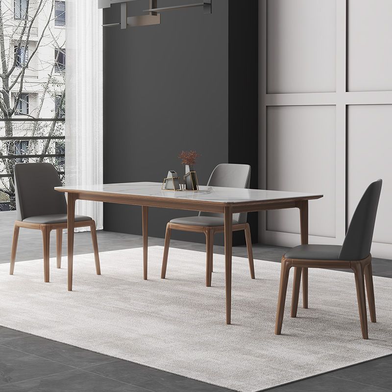 Modern Sintered Stone Top Dining Set Rectangle 1/2/3/4/7 Pieces Dining Room Table Set