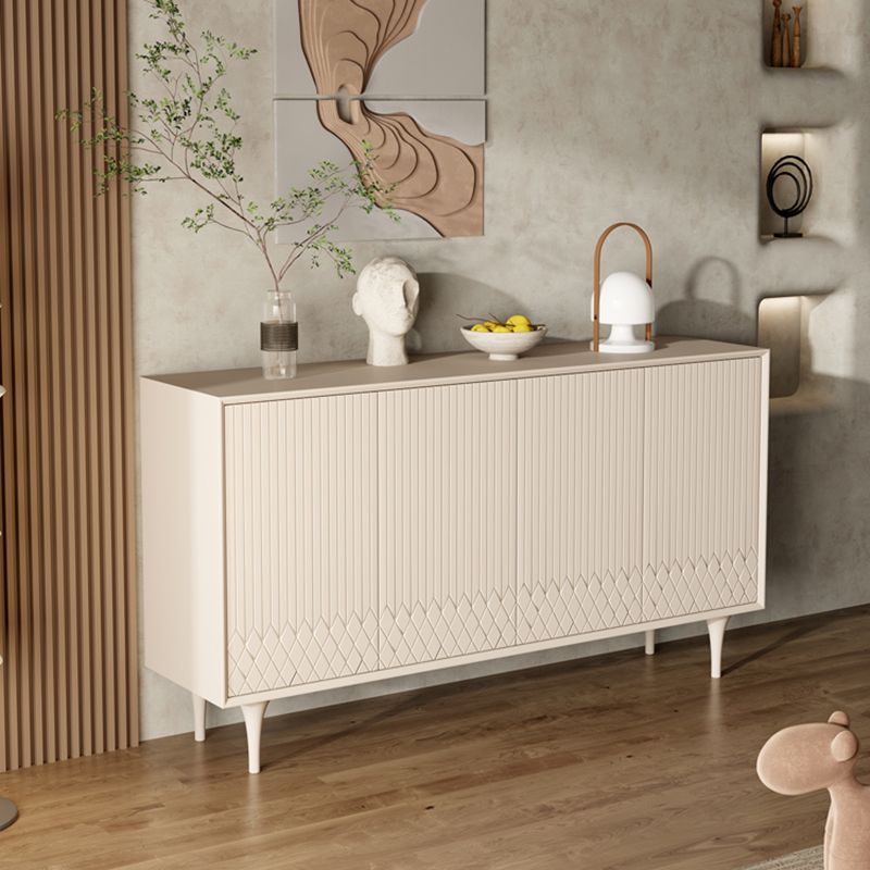 Contemporary Sideboard Cabinet Engineered Wood Sideboard Table with Doors for Kitchen