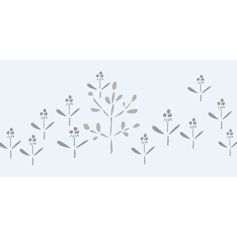 Large Flower Wall Paper Mural Modernist Pretty Plant Wall Covering in Light Color