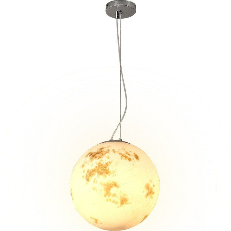 Decoratief 1-licht plafond hanger witte maan hangend licht met acrylschaduw voor restaurant