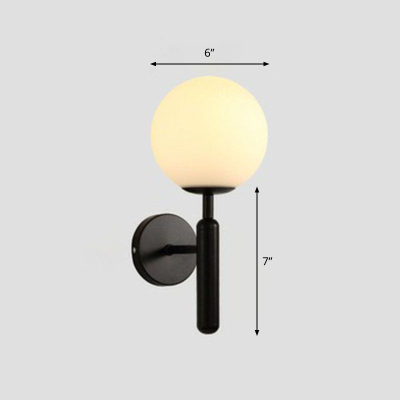 Glazen bal mini wandlichtkit Postmoderne single-bulb stenstelverlichtingsarmatuur voor slaapkamer