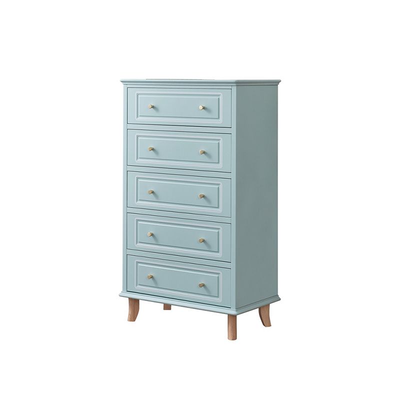 Contemporary Blue/ White Wooden Rectangle Accent Chest with Drawers