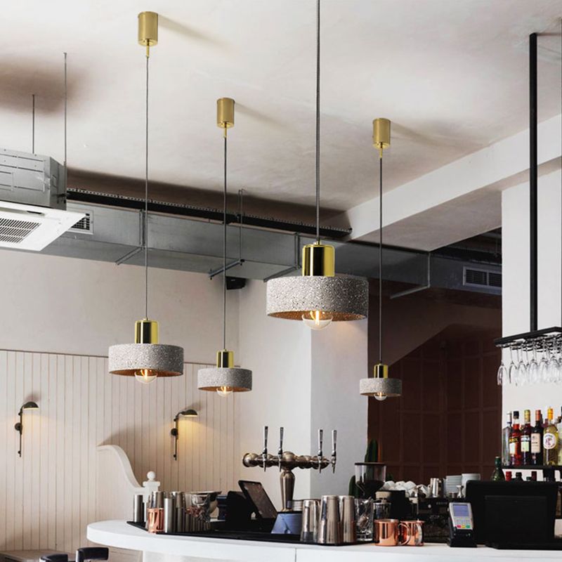 Cement Geometrisch plafondlicht Noordse stijl 1-licht hangende lamp voor restaurant