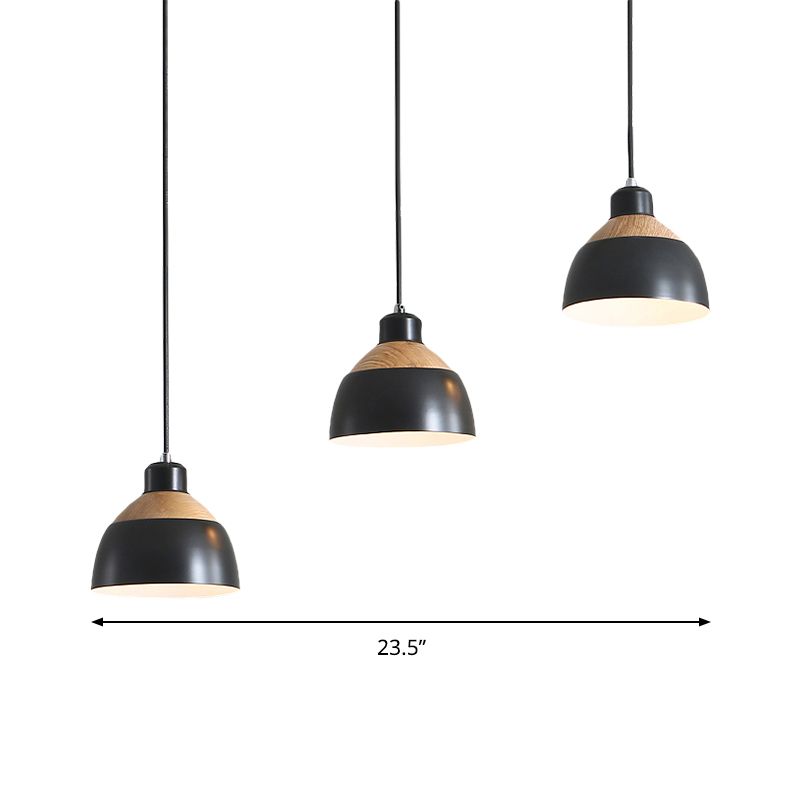 Metall gewölbter Suspension Licht Treffenraum 3 Lichter Makkaron Einfaches hängendes Licht