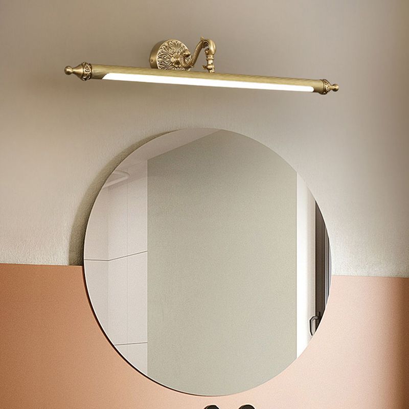 A forma di forma lineare in metallo sconce moderno in stile a 1 luci a parete a parete montata in ottone