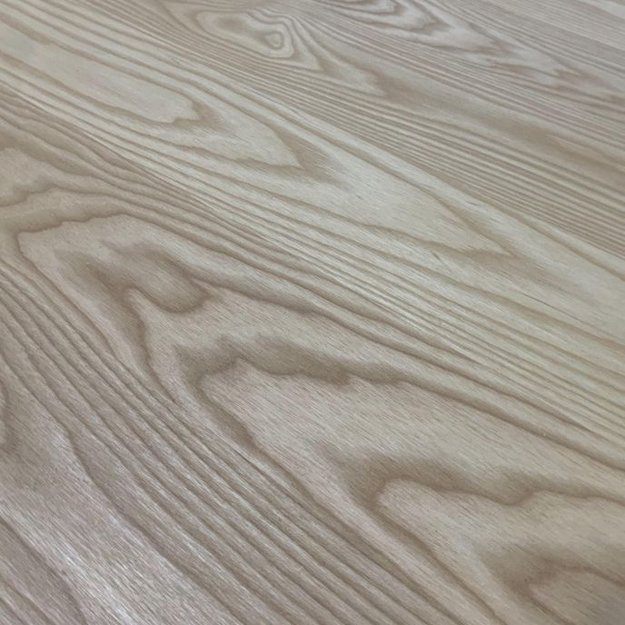 Modern Ash Wood Table for Restaurant Oval Table with Double Pedestal