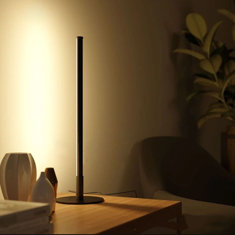 Modern 1-Light Table Lamp Linear Eye Protection Table Light for Dormitory