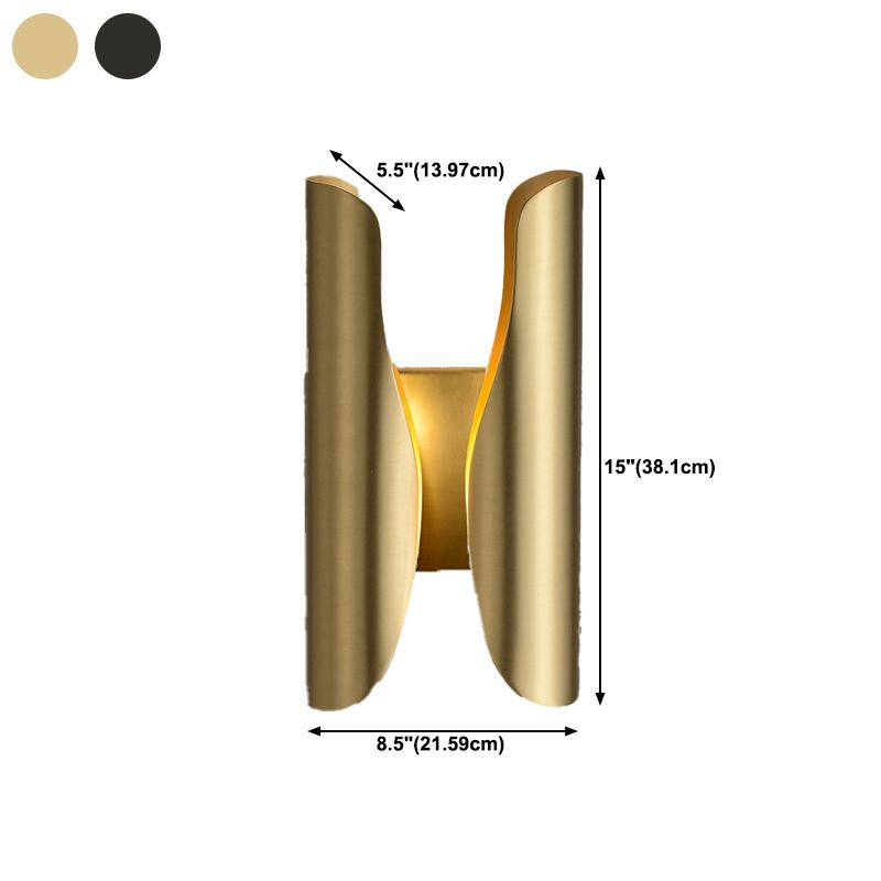 Modern Wall Sconce Geometric Shape Wall Light with Metal Shade for Study