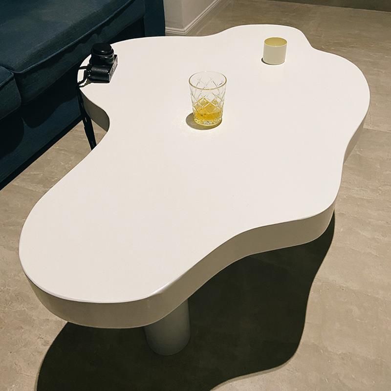 Modern Style Black/white/walnut/wood Free Shape Coffee Table with Solid Wood